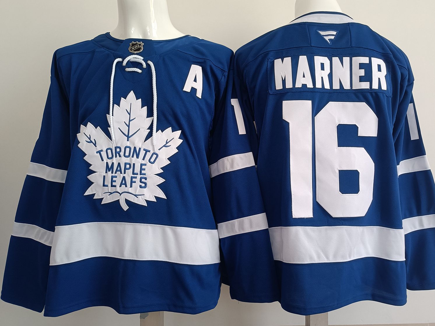 Men Toronto Maple Leafs #16 Marner Blue 2025 Fanatics Home Premium NHL Jersey